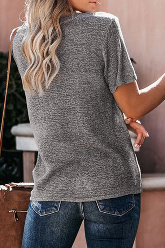 Grey Short Sleeve Top