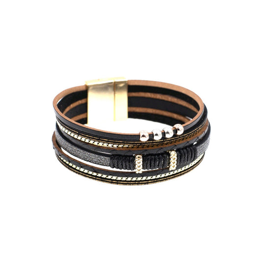 Multi Leather Magnetic Bracelet