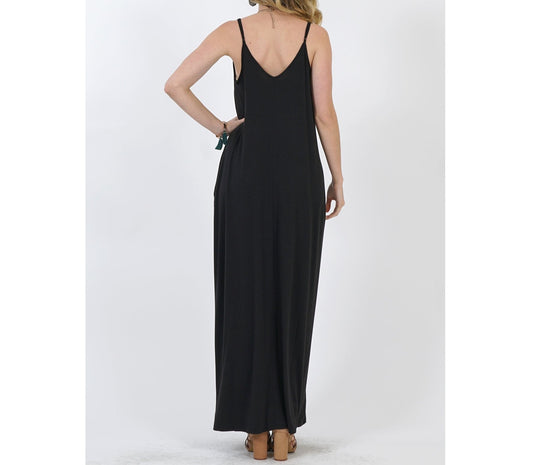 Black Maxi Dress with Adjustable Straps